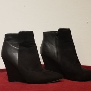 Worthington Black Wedge Ankle Boots